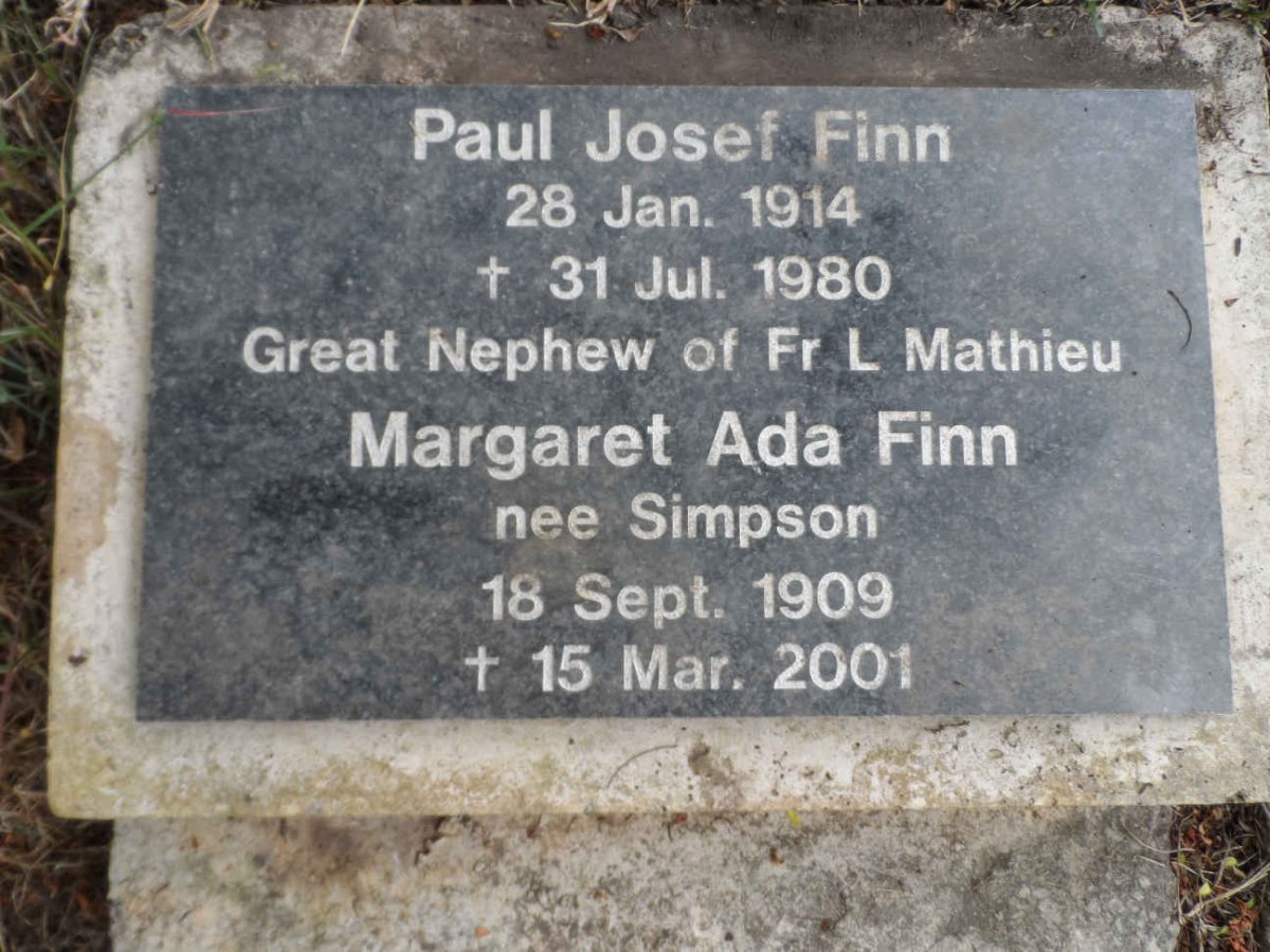 FINN Paul Josef 1914-1980 &amp; Margaret Ada SIMPSON 1909-2001