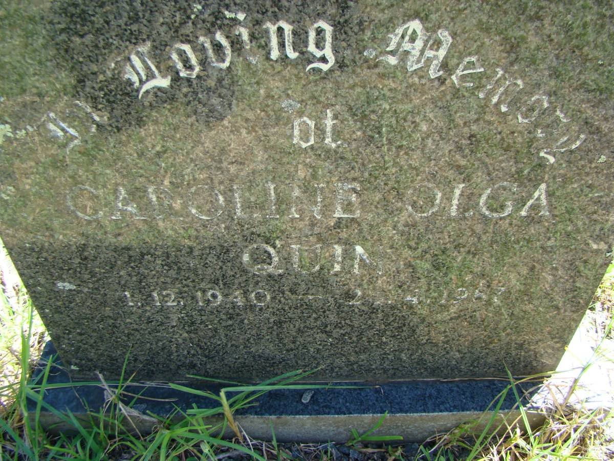 QUIN Caroline Olga 1940-1987