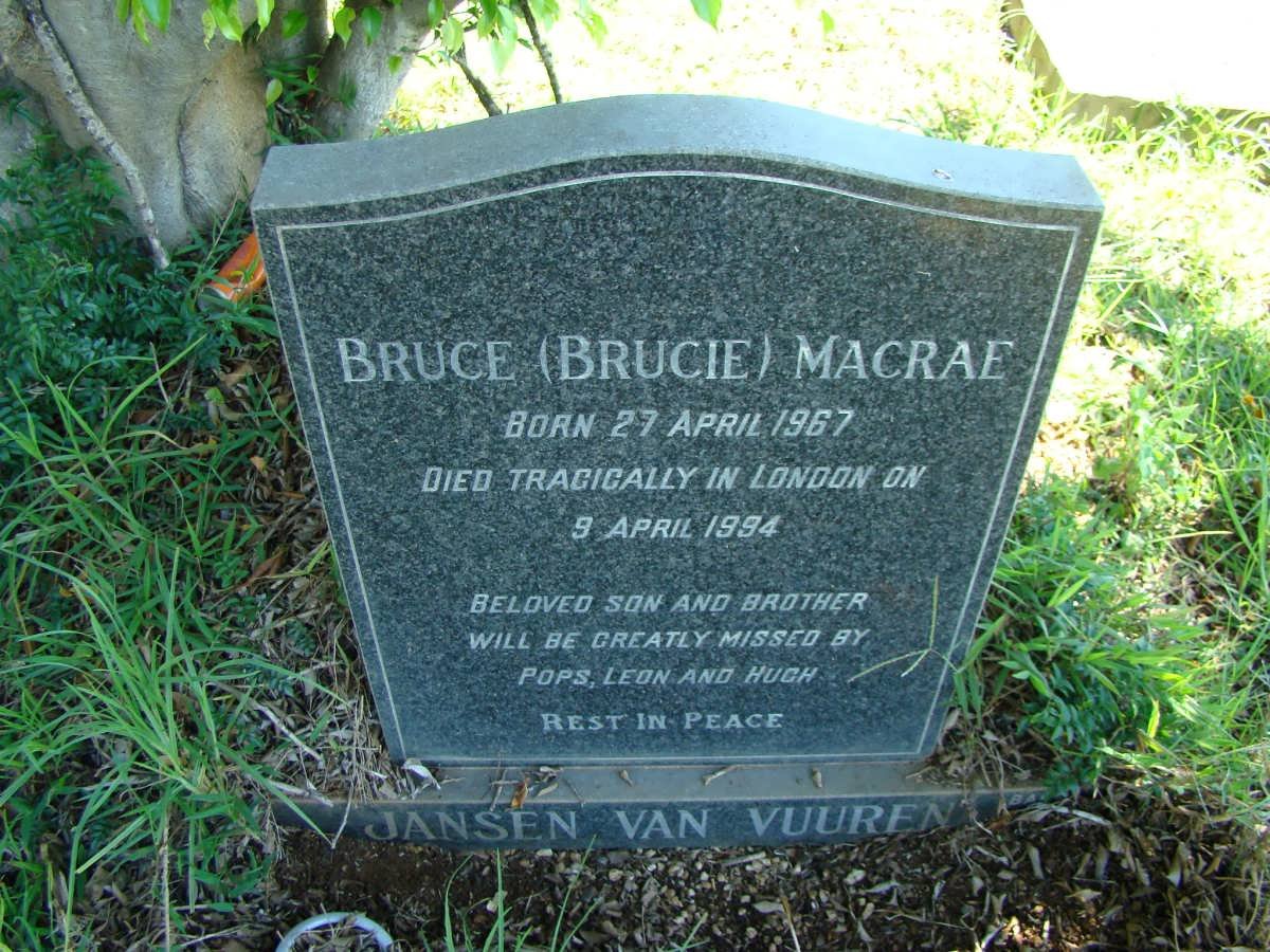 VUUREN Macrae Bruce, Jansen van 1967-1994