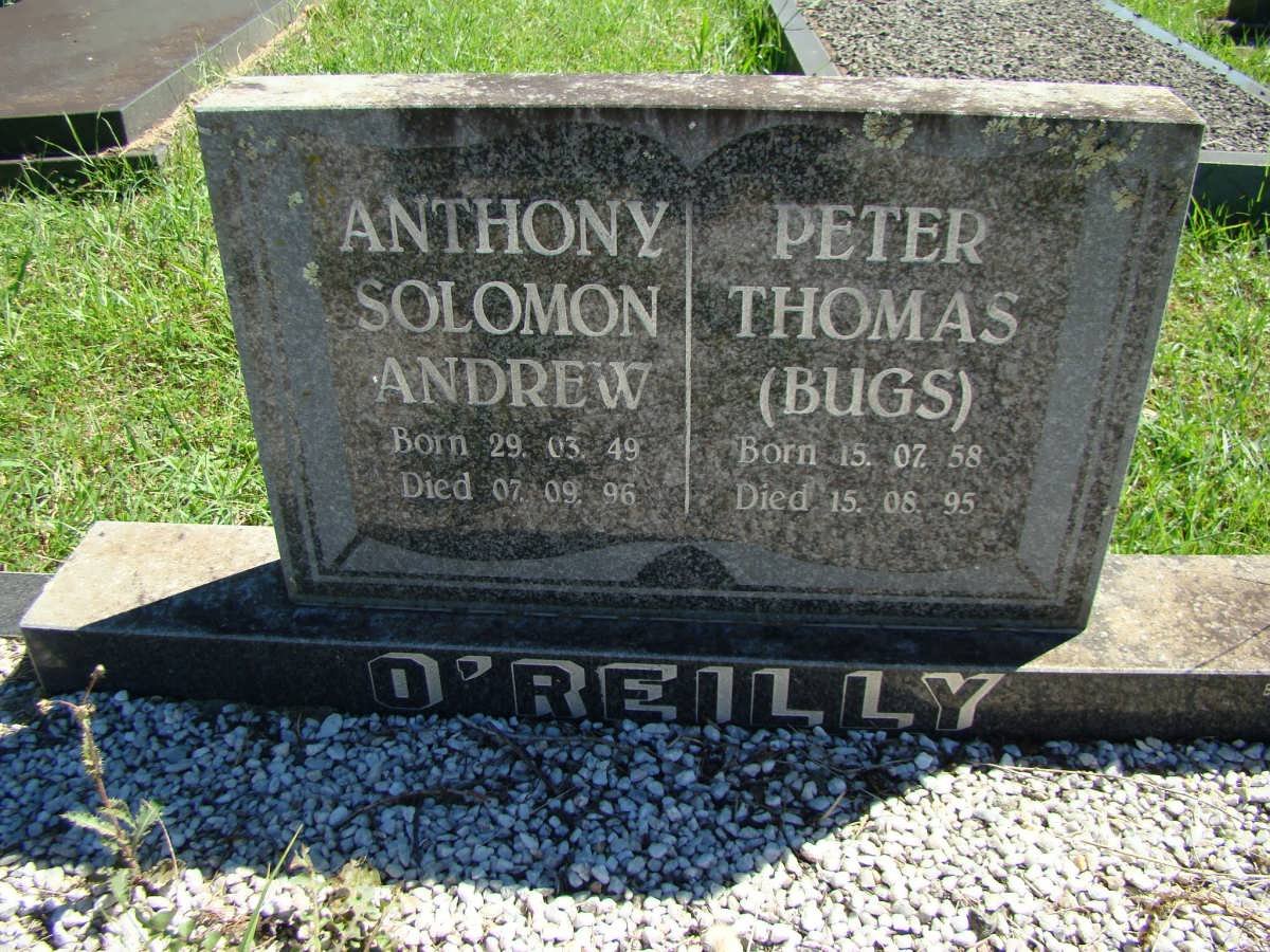 O'REILLY Anthony Solomon Andrew 1949-1996 :: O'REILLY Peter Thomas 1958-1995