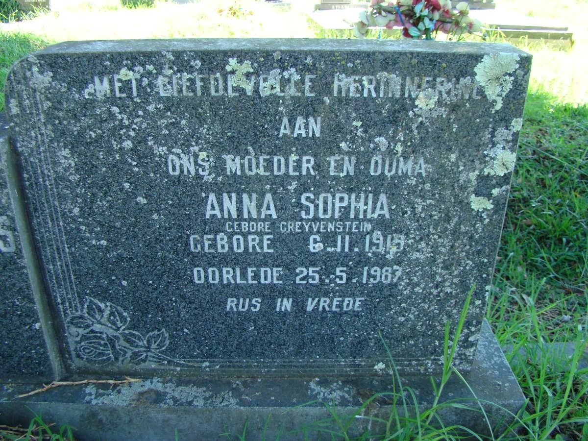 PRETORIUS Anna Sophia nee GREYVENSTEIN 191?-1987