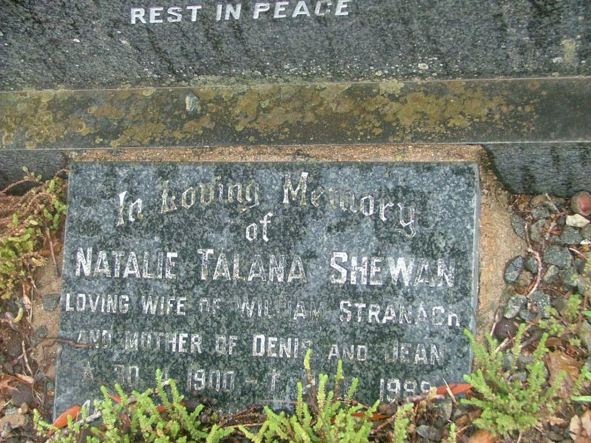 SHEWAN Natalie Talana  1900-1989