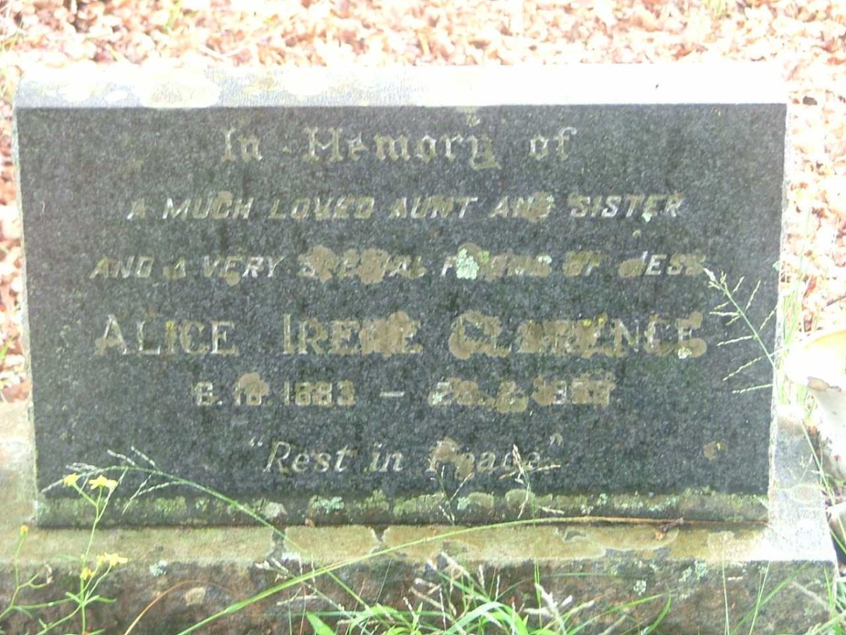 CLARENCE Alice Irene 1883-