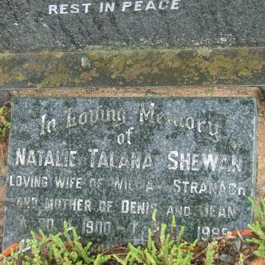SHEWAN Natalie Talana  1900-1989