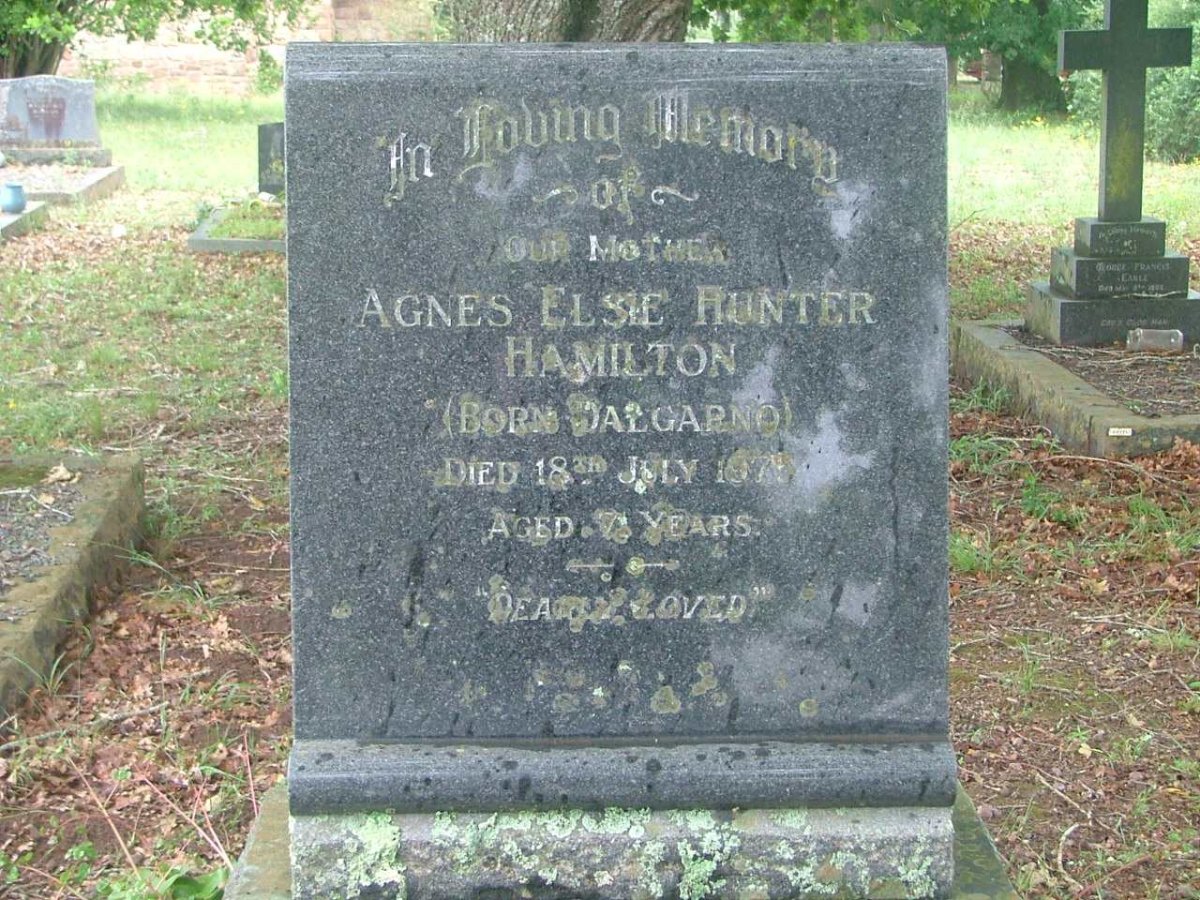 HAMILTON Agnes Elsie Hunter nee DALGARNO -1975