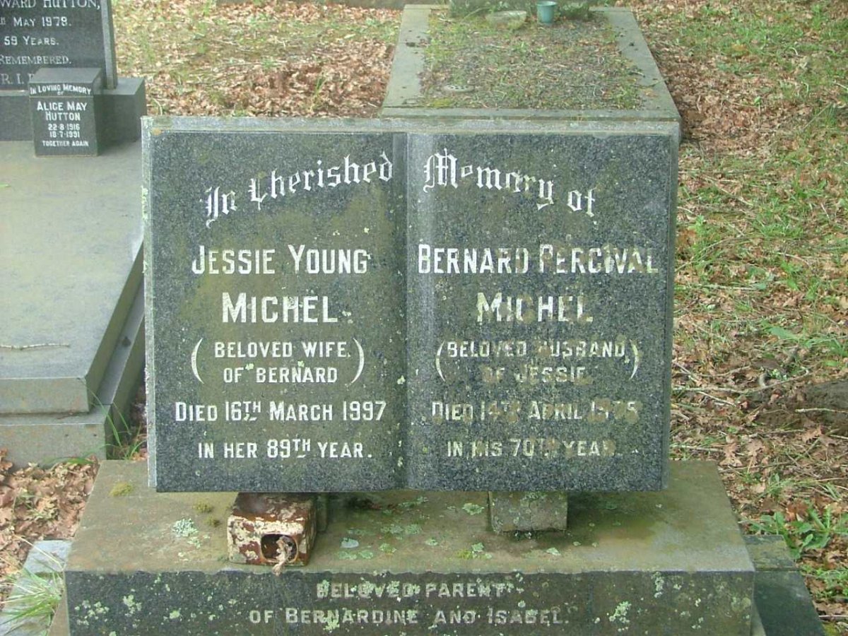 MICHEL Bernard Percival  -1975 &amp; Jessie Young  -1997