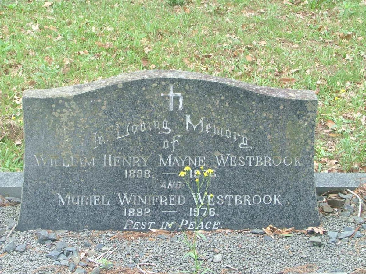 WESTBROOK  William Henry Mayne 1888-1976 &amp; Muriel Winifred 1892-1976