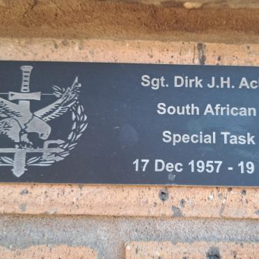 ACKERMANN Dirk J.H. 1957-1987