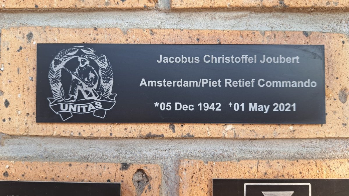 JOUBERT Jacobus Christoffel 1942-2021