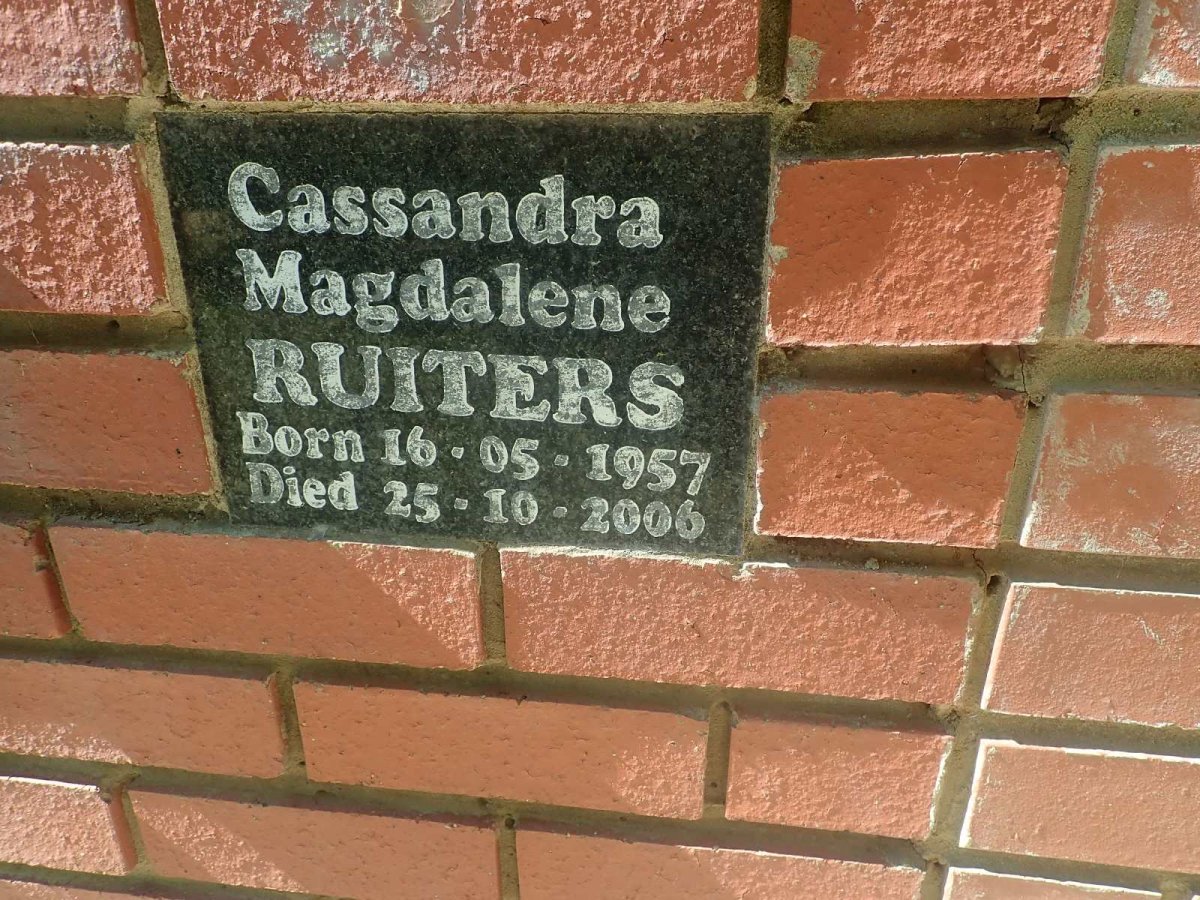 RUITERS Cassandra Magdalene 1957-2006