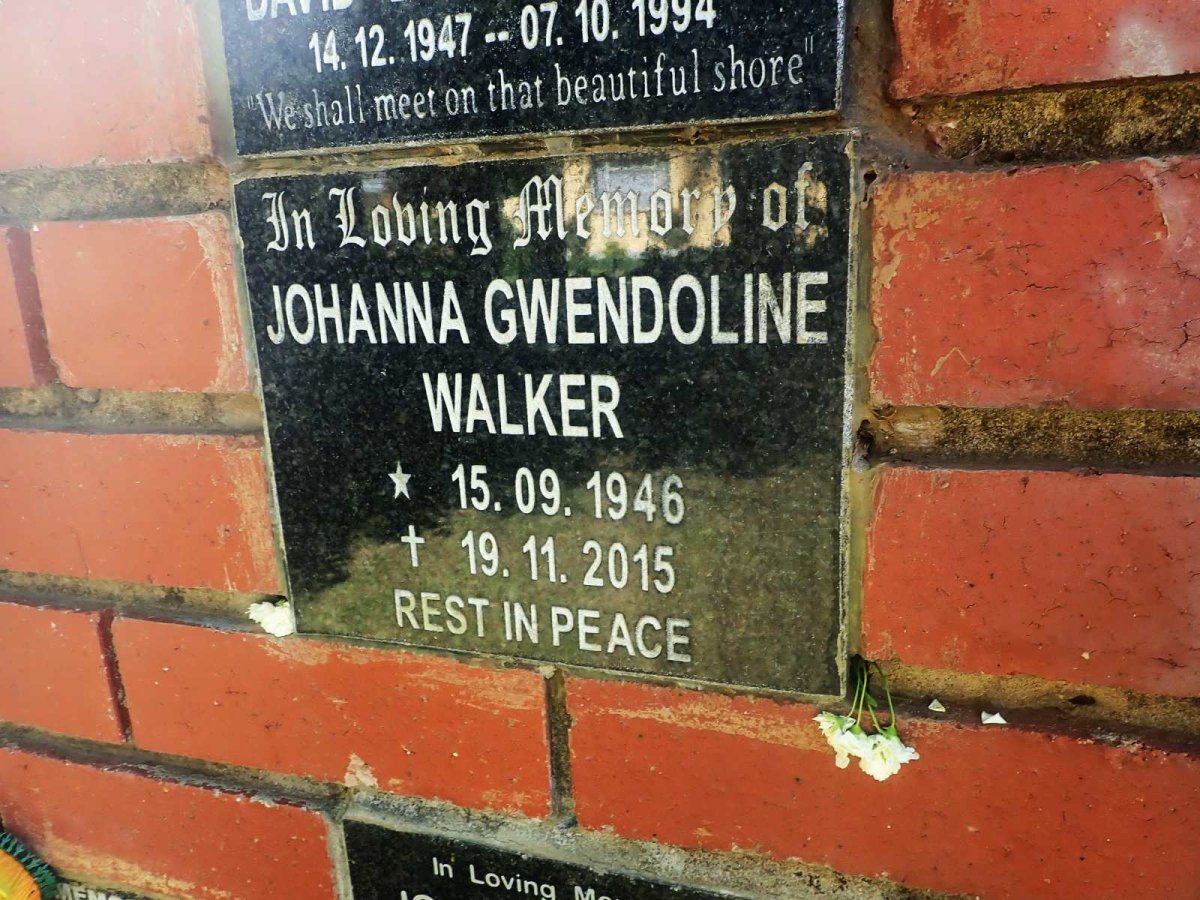 WALKER Johanna Gwendoline 1946-2015