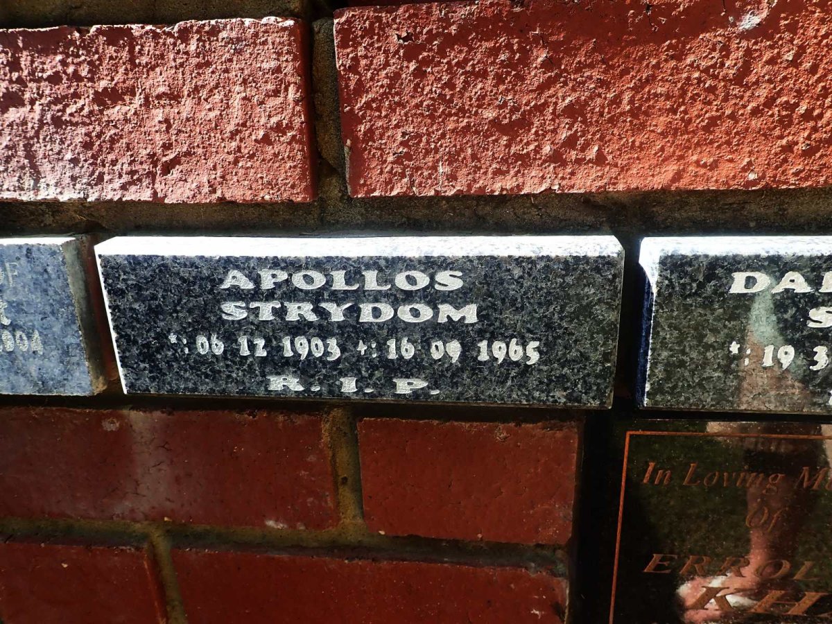 STRYDOM Apollos 1903-1965