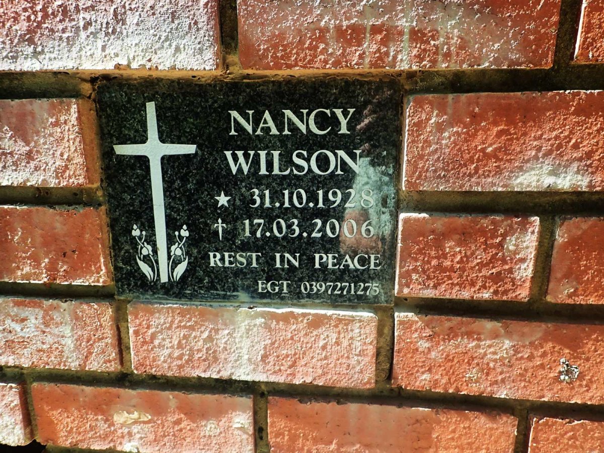 WILSON Nancy 1928-2006