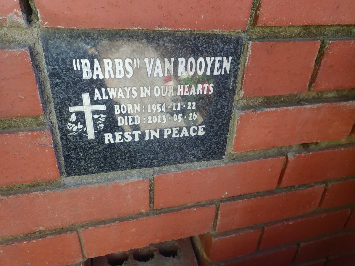 ROOYEN Barbs, van 1954-2013