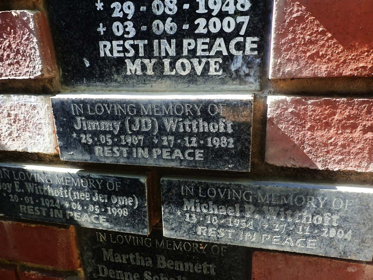 WITTHOFT J.D. 1907-1982