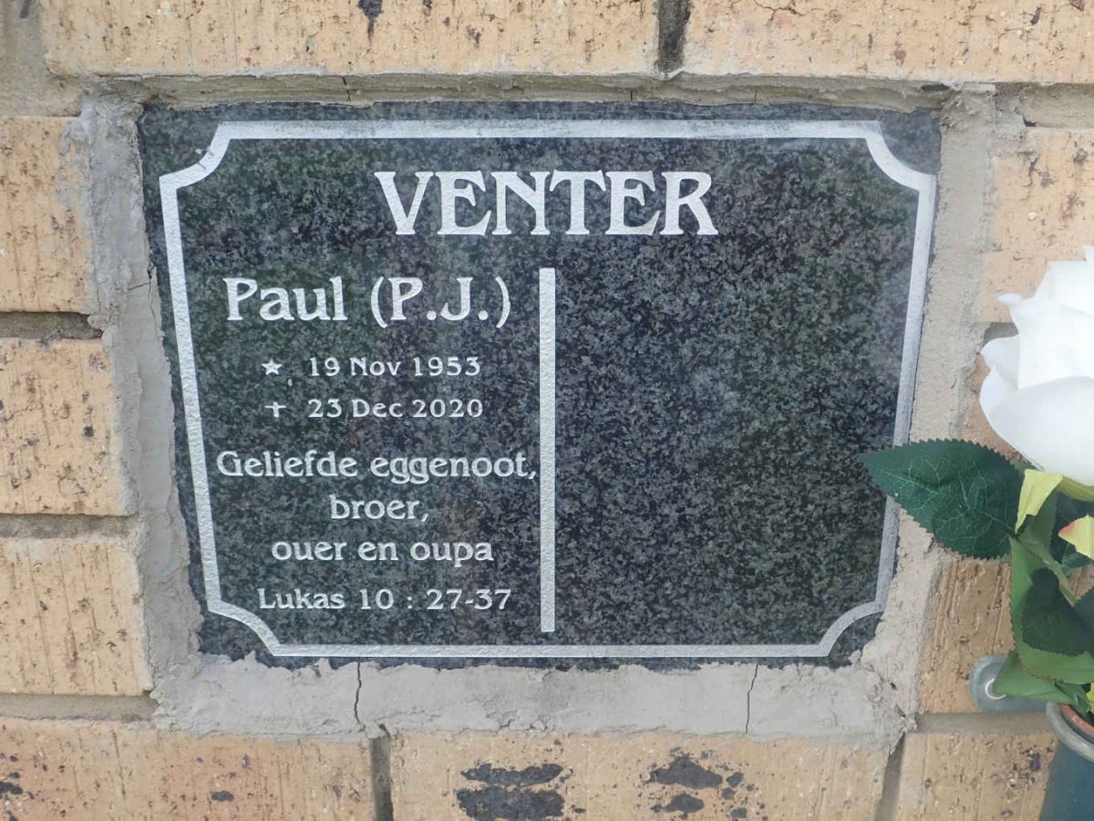 VENTER P.J. 1953-2020