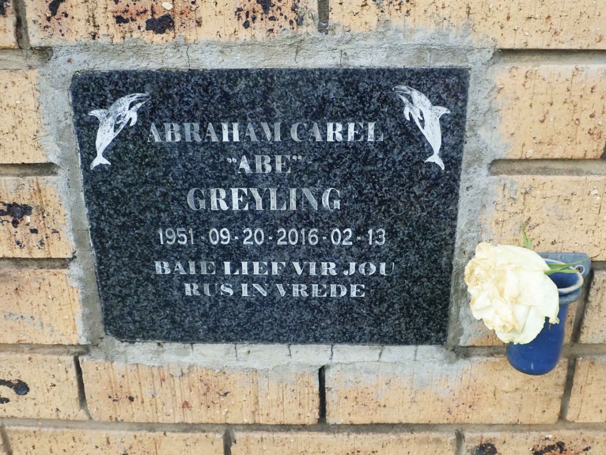 GREYLING Abraham Carel 1951-2016