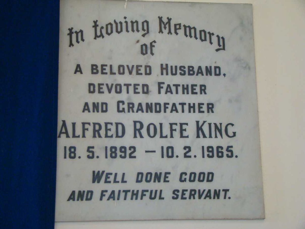 KING Alfred Rolfe 1892-1965
