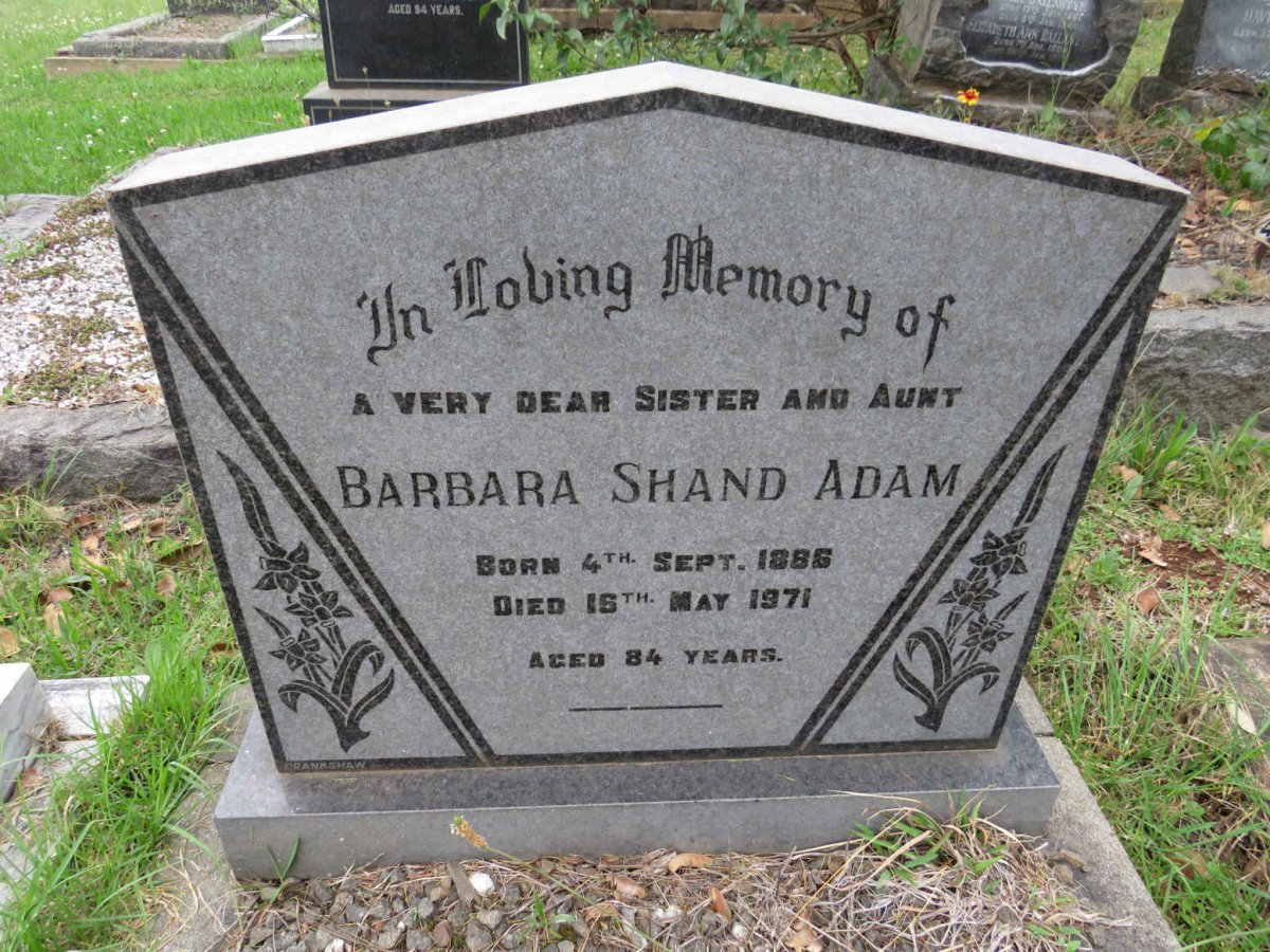 ADAM Barbara Shand 1886-1971