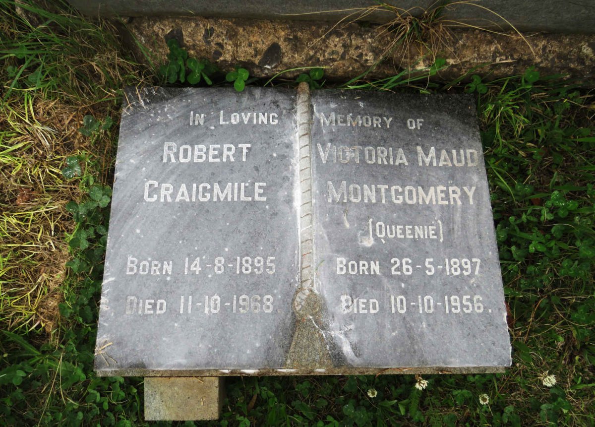 ADAM Robert Craigmile 1895-1968 &amp; Victoria Maud Montgomery 1897-1956