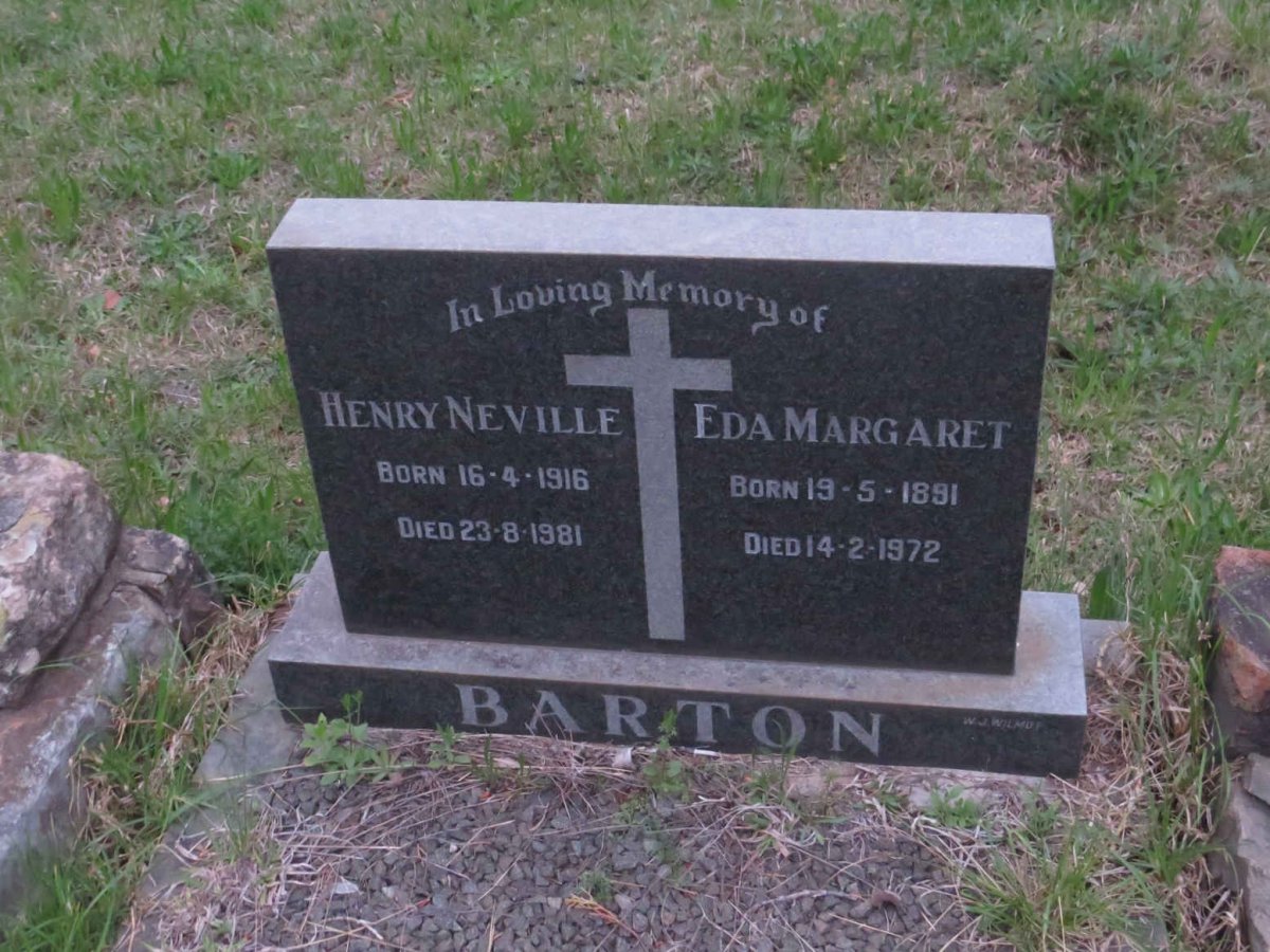 BARTON Eda Margaret 1891-1972 :: BARTON Henry Neville 1916-1981