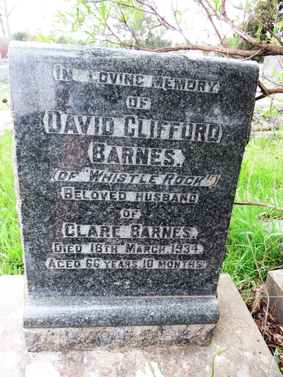 BARNES David Clifford -1934