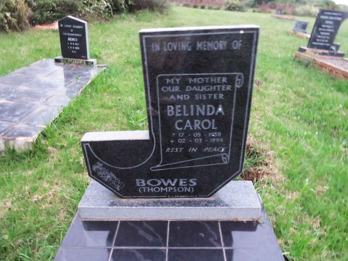 BOWES Belinda Carol nee THOMPSON 1958-1994