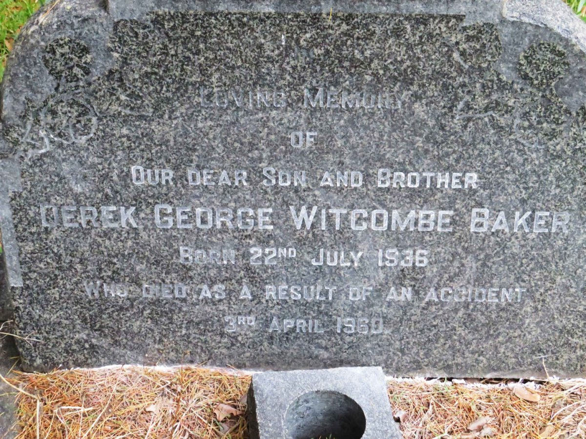 BAKER Derek George Witcombe 1936-1960