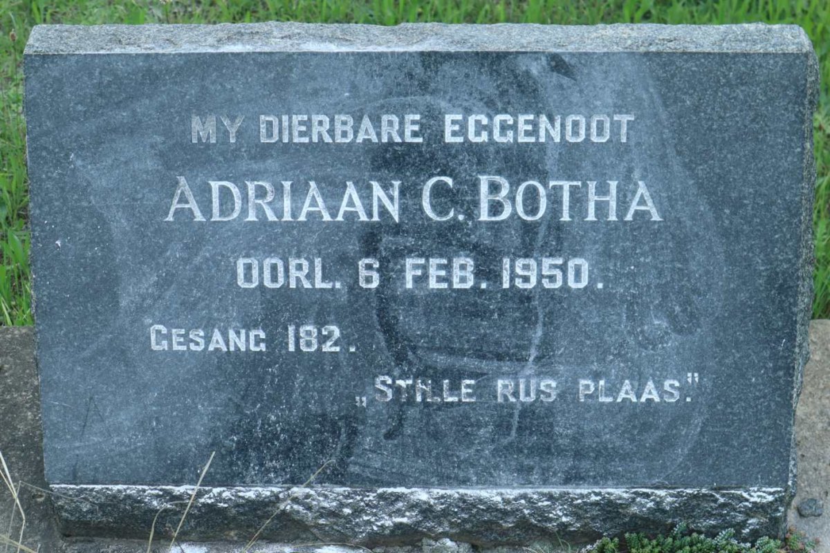 BOTHA Adriaan C. -1950