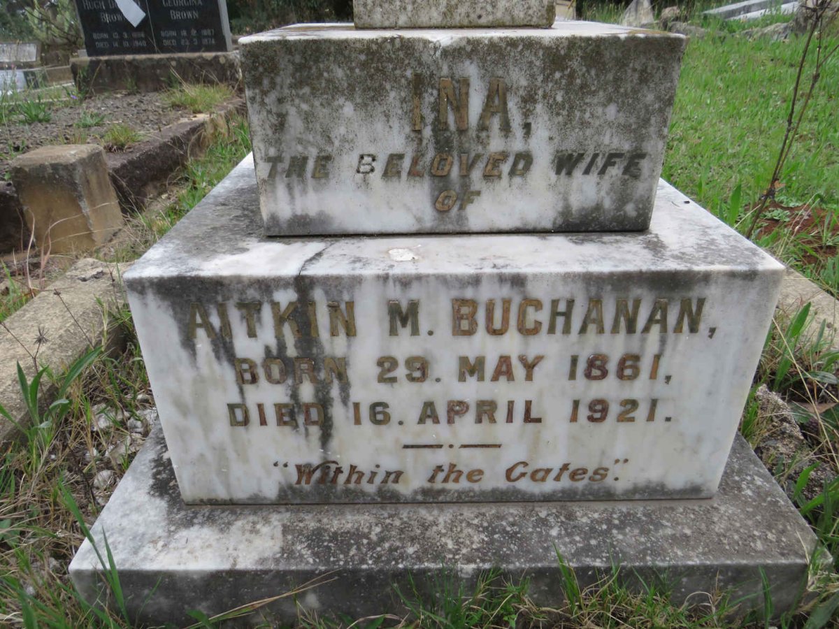 BUCHANAN Ina 1861-1921