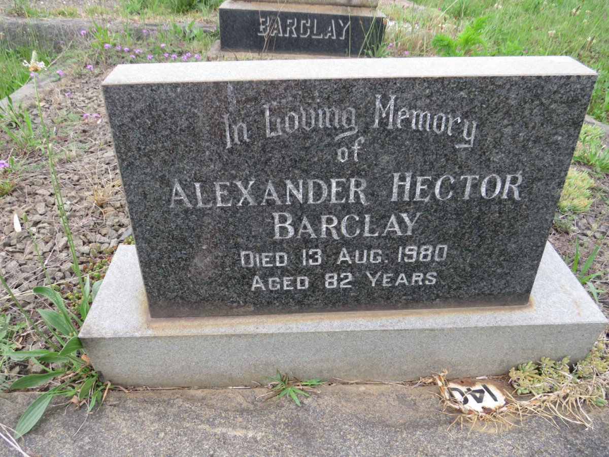 BARCLAY Alexander Hector -1980