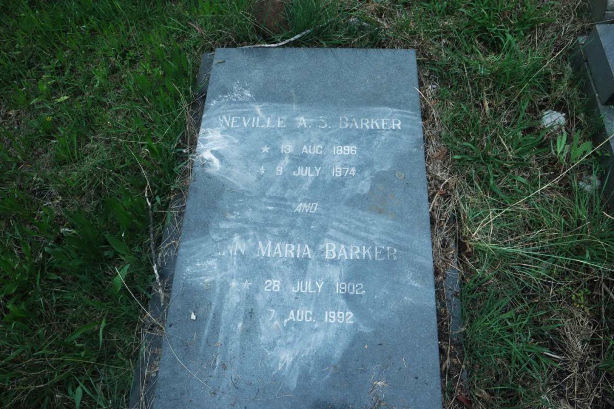 BARKER Neville A.S. 1896-1974 &amp; Ann Maria 1902-1992