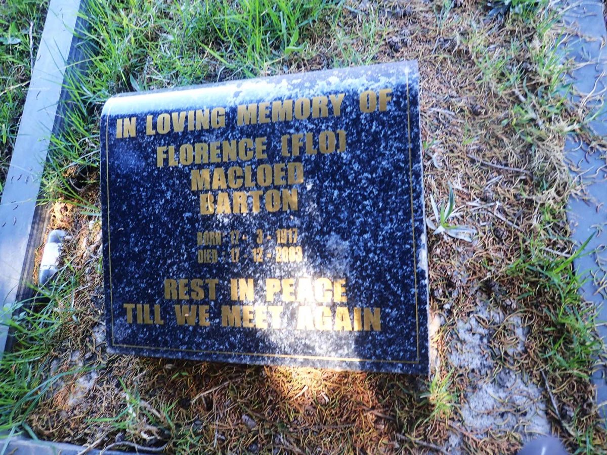 BARTON Florence Macloed 1917-200?