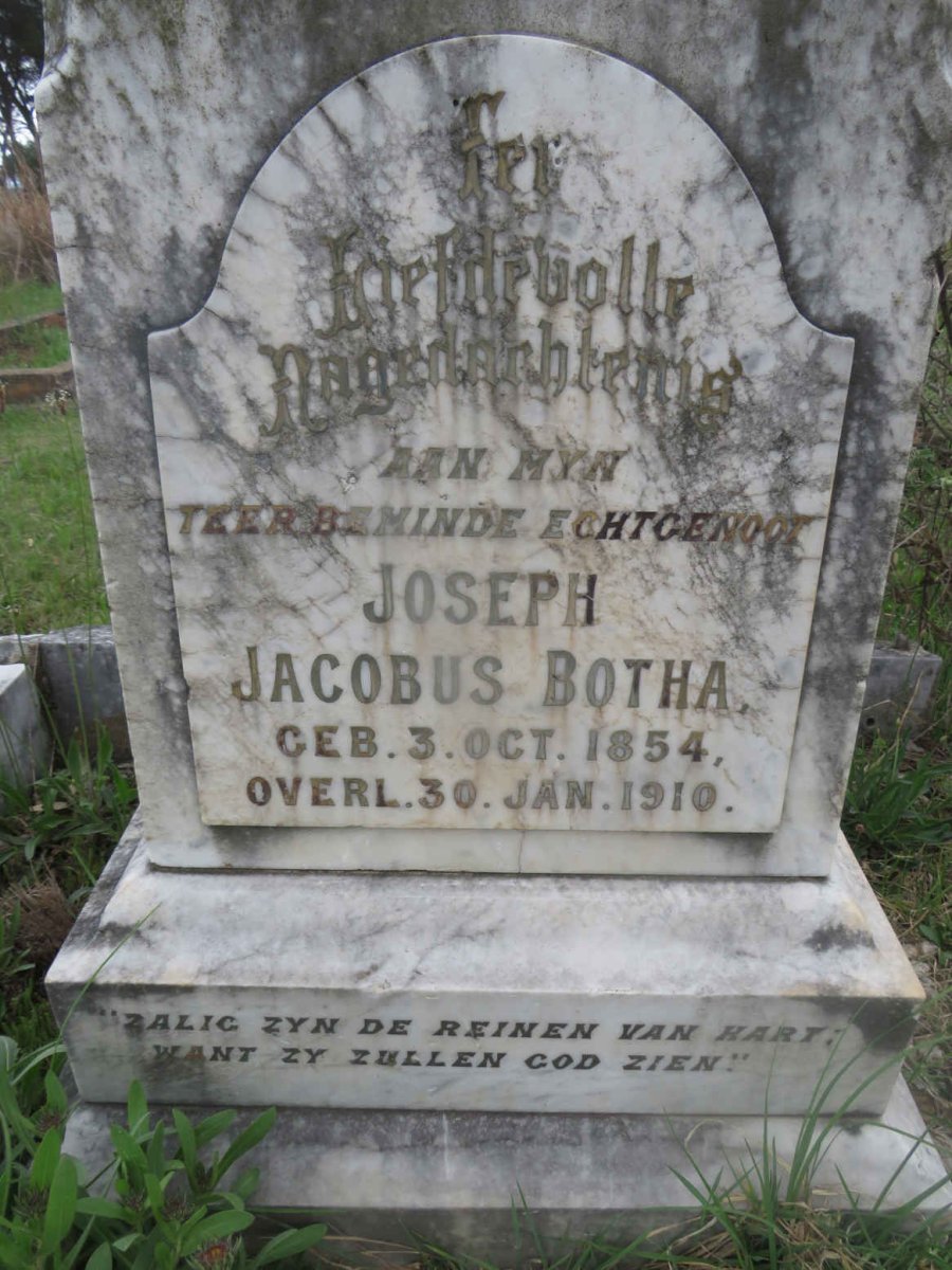 BOTHA Joseph Jacobus 1854-1910