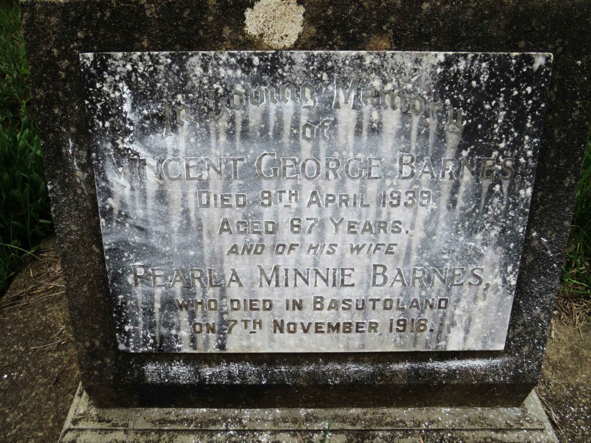 BARNES Vincent George -1939 &amp; Pearla Minnie -1918