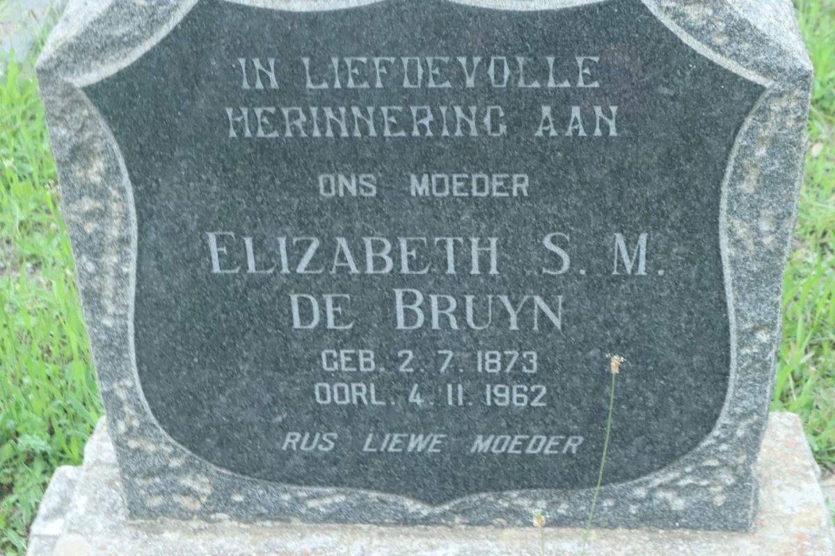 BRUYN Elizabeth S.M., de  1873-1962