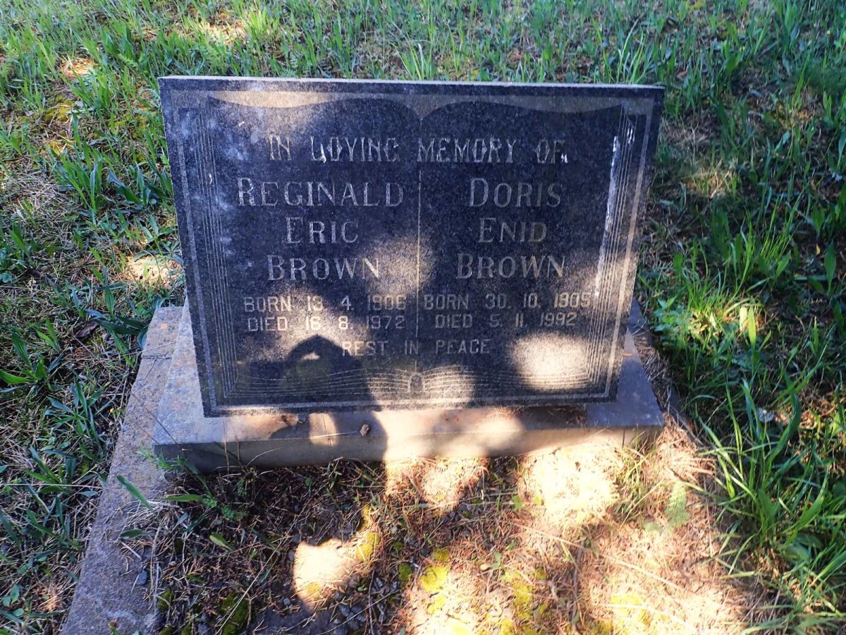 BROWN Reginald Eric 1906-1972 &amp; Doris Enid 1905-1992