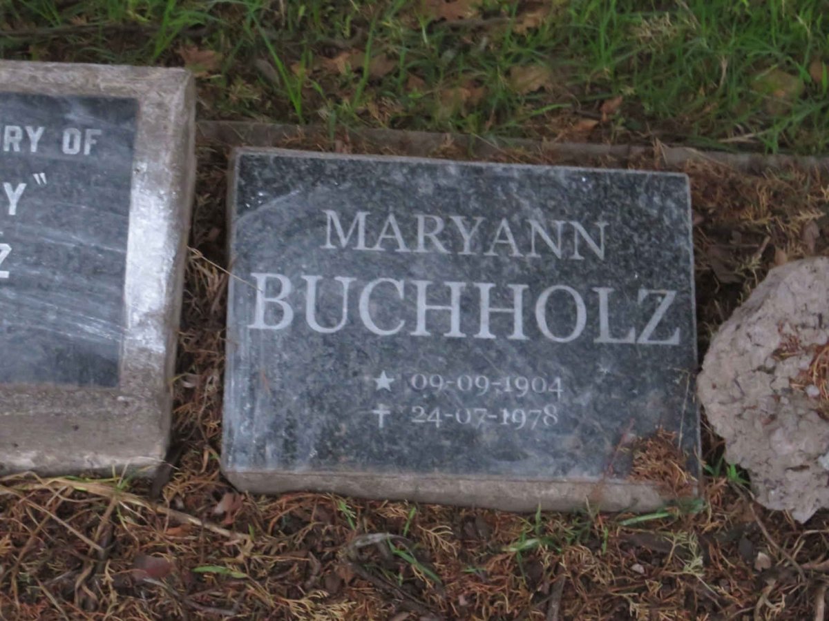 BUCHHOLZ Mary Ann 1904-1978