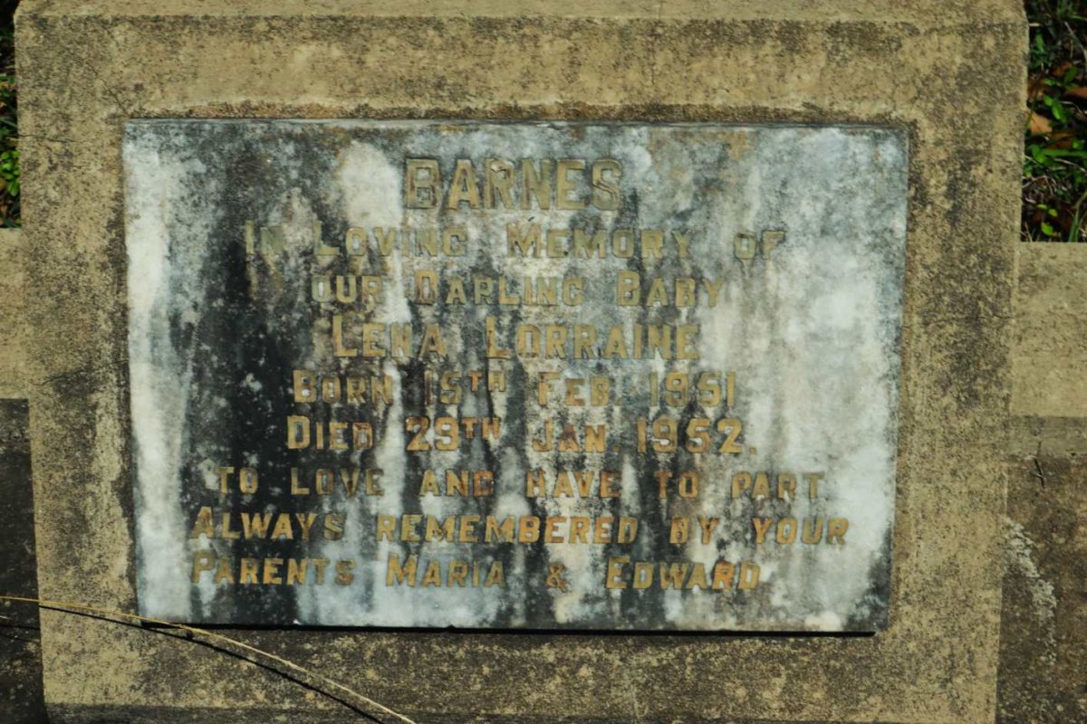 BARNES Lena Lorraine 1951-1952
