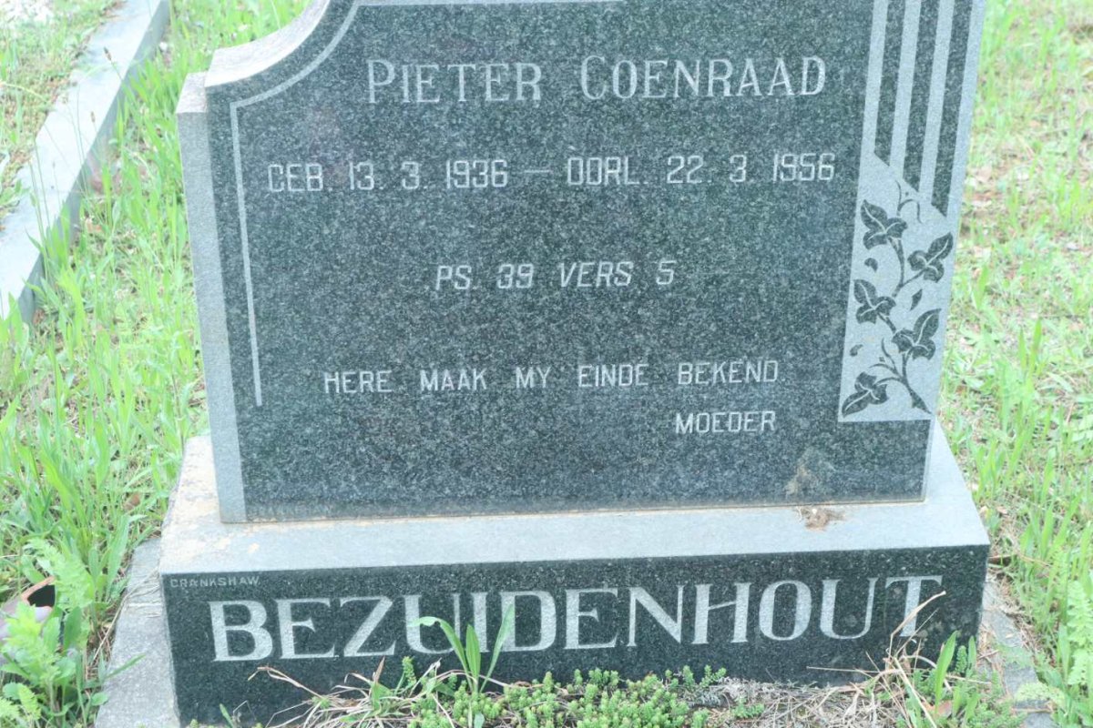 BEZUIDENHOUT Pieter Coenraad 1936-1956