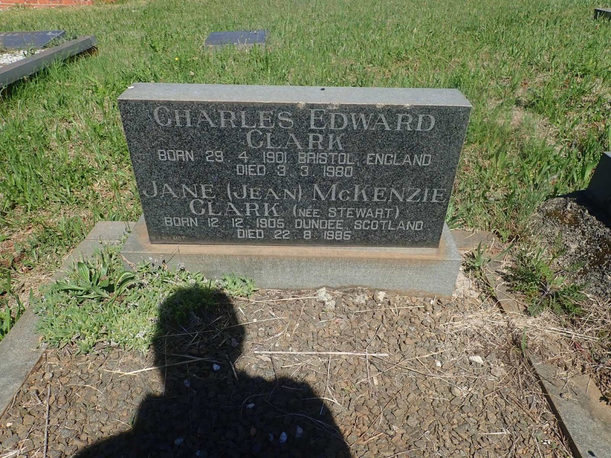 CLARK Charles Edward 1901-1980 &amp; Jane McKenzie STEWART 1905-1985