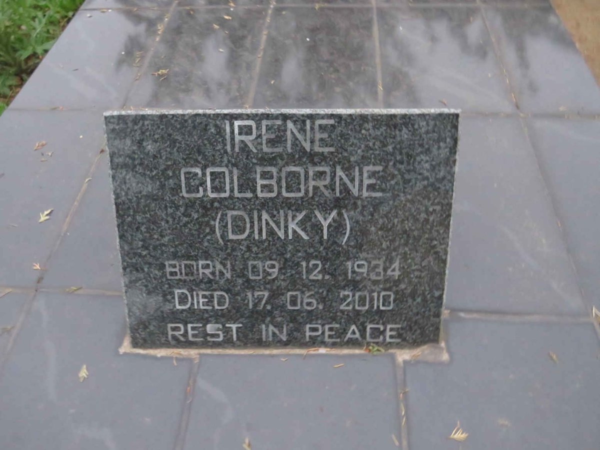 COLBORNE Irene 1934-2010