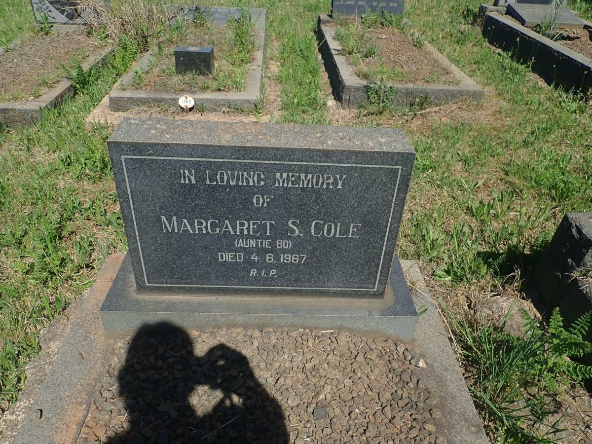 COLE Margaret S. -1967