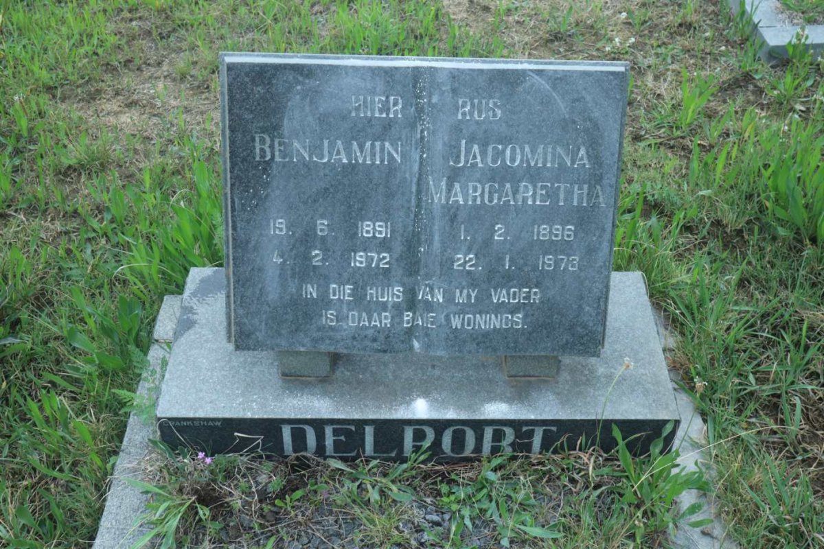 DELPORT Benjamin 1891-1972 &amp; Jacomina Margaretha 1896-1973