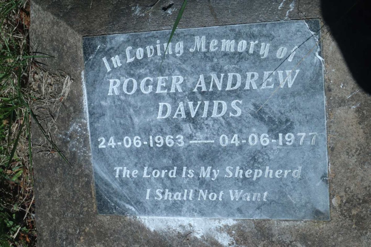 DAVIDS Roger Andrew 1963-1977