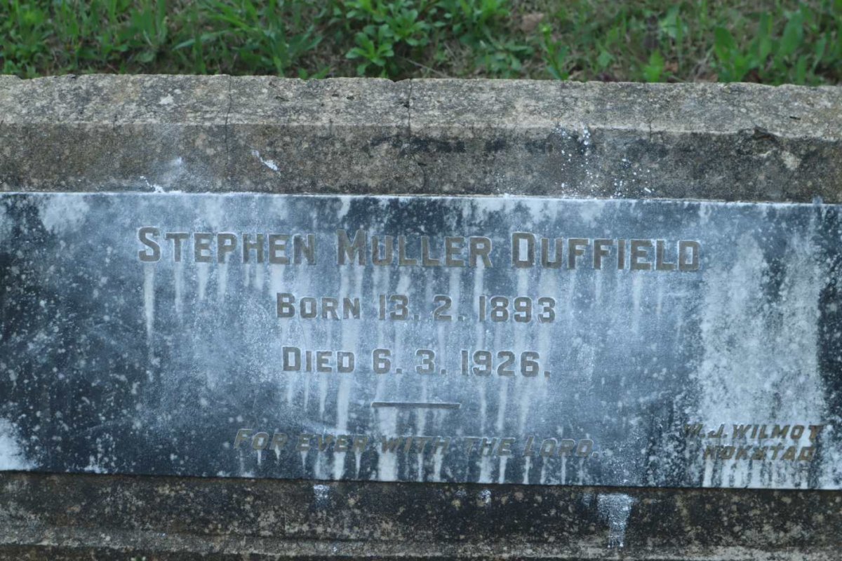 DUFFIELD Stephen Muller 1893-1926