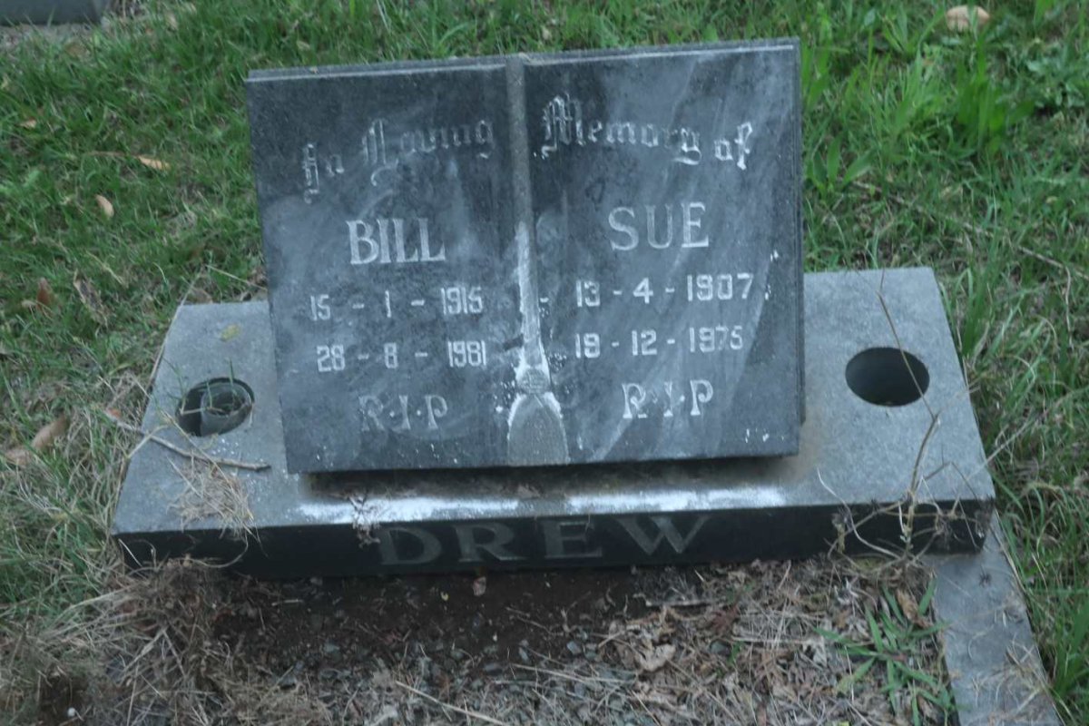 DREW Bill 1915-1981 &amp; Sue 1907-1975