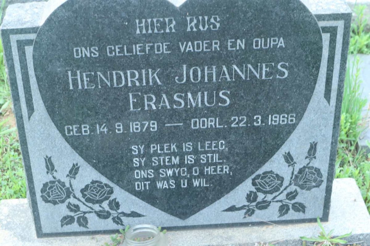 ERASMUS Hendrik Johannes 1879-1966