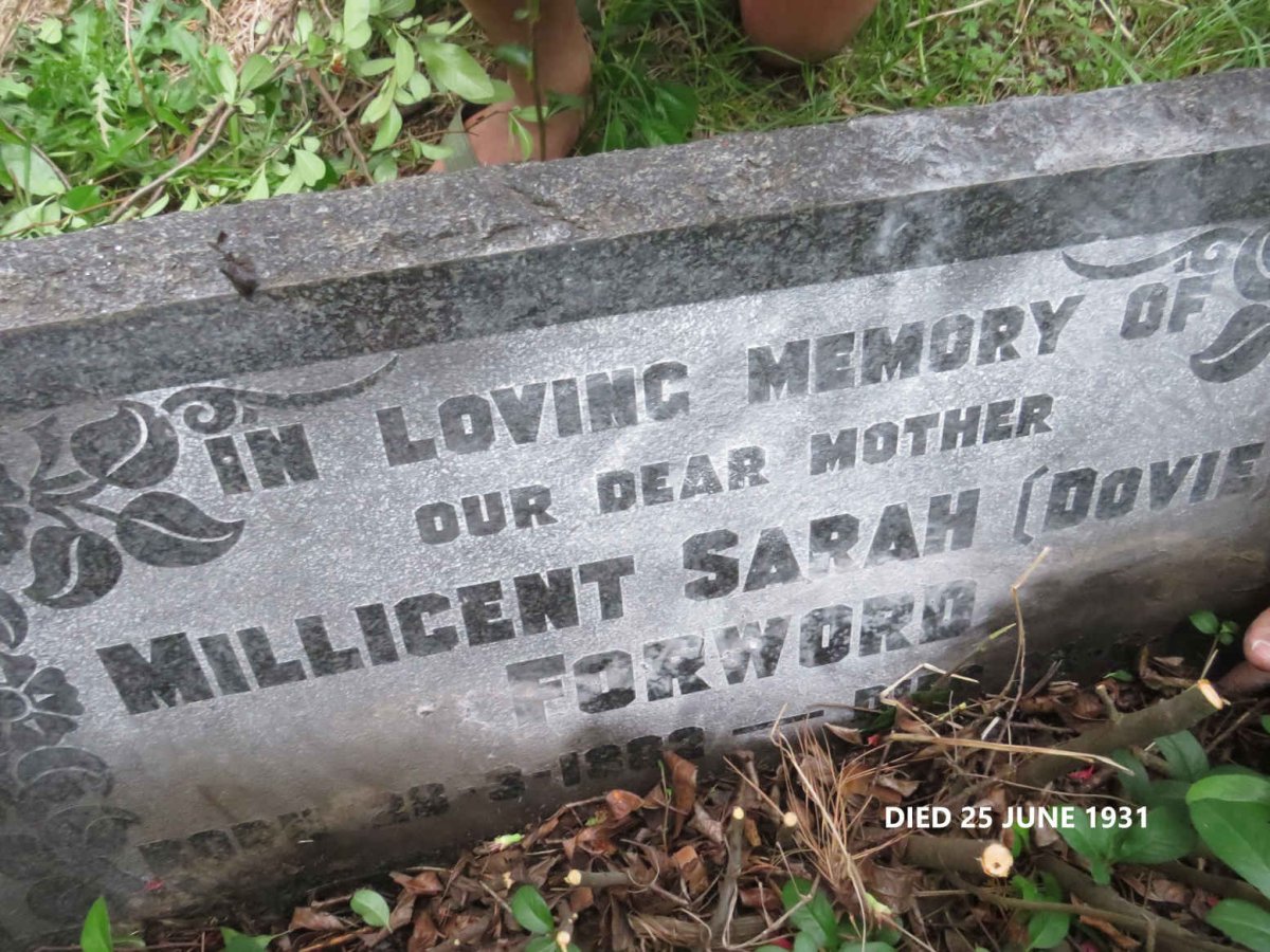FORWARD Millicent Sarah 1882-1931