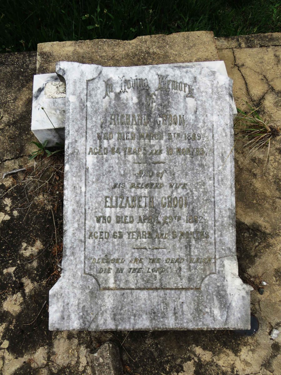 GROOM Richard -1889 &amp; Elizabeth -1892